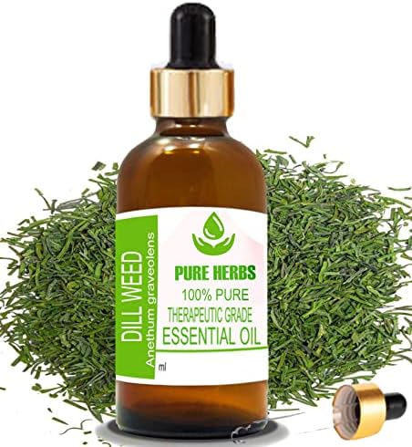Чисти билки Трева копър (Anethum graveolens) е Чисто и Натурално Етерично масло Терапевтичен клас с Капкомер 30