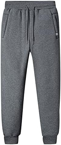 Мъжки Спортни Панталони от Топло Отвътре Голям Размер, Плюшени Сгъстено Панталон С Памучна Подплата, Ежедневни Панталони