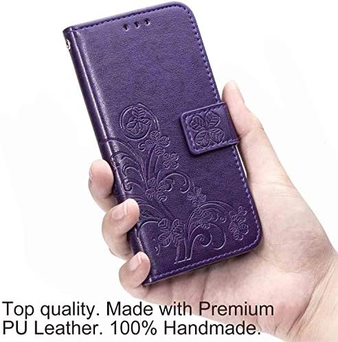 Чанта-портфейл, който е съвместим с iPhone 11 (6,1 инча) 2019, Луксозен държач за кредитни карти с цветен модел