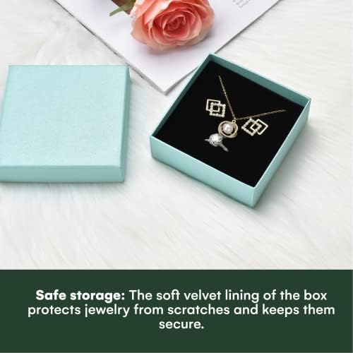 Подарък Ковчег Dawhud Direct Premium Jewelry Box - Малки Картонени Кутии за бижута, за Обици, Гривни, колиета, Часовници,