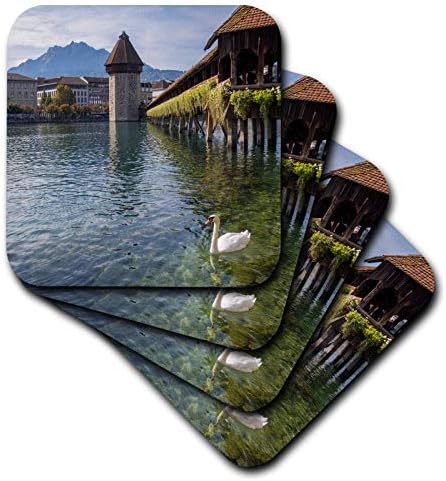 3дРоуз - Данита Делимон - Швейцария - езерото Люцерн, Швейцария. Мост и лебеди в реката По време на падането. - Влакчета (cst-344116-1)