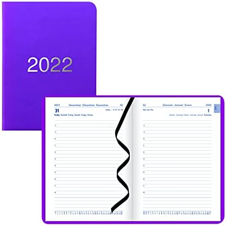 Дневник Letts Dazzle, на 12 месеца, от януари до декември 2022 г., с график за срещи на по скокове на страница,