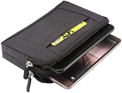 Мъжки Двойна Чанта-Кобур за колан с линия за мобилен телефон, Поясная чанта, портфейл, джоб за Blu View 2 / Samsung