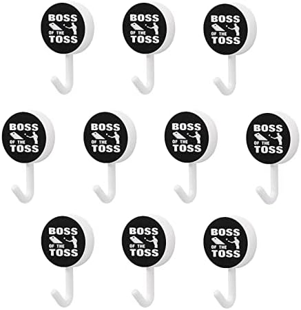 Boss of The Toss Чукни 10 Бр. Пластмасова Кука Прекрасно на Стената Куки Кука за ключове за Дома на Кухненските