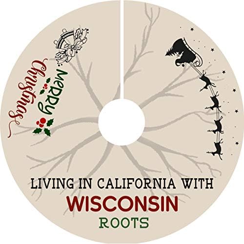 Пола за Коледната елха Мама и аз 44 инча - Живот в Калифорния с Корени от Уисконсин - Коледна Украса За дома и на