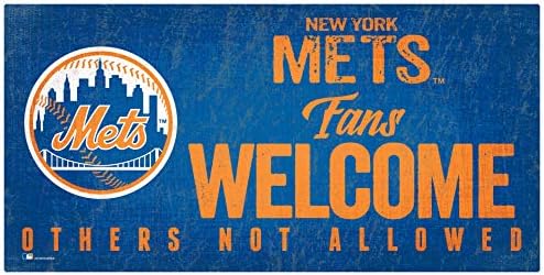 В Знак на поздрав на феновете MLB Ню Йорк Метс Унисекс Ню Йорк Метс, Цвят на екип, 6 x 12
