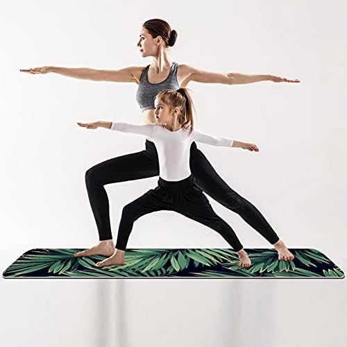 Килимче за йога от зелени палмови листа Siebzeh Премиум-клас, в екологично Чист Гумена подложка за здраве и фитнес, нескользящий Мат за всички видове упражнения, йога и