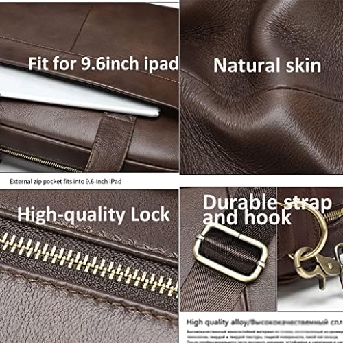 ZHYH Мъжки чанти От естествена кожа, мъжки портфейл, за лаптоп, Мъжка Кожена чанта, Бизнес-портфейл за документи