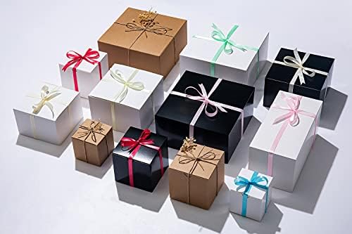 GEFTOL Малка Кафява Подарък Кутия 100 опаковане. 3x3x3 инча, Книжен Подарък Кутия, Подарък Кутия за Шаферките, Кутия