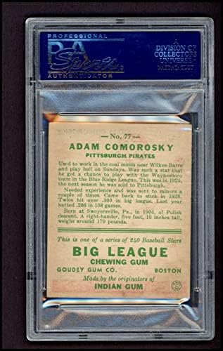 1933 Гуди 77 Адам Комороски Питсбърг Пайрэтс (Бейзболна картичка) PSA PSA 5.50 Пирати