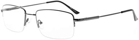 Eyekepper Мъжки слънчеви Очила за четене в Полукръгла рамки с функция за четене от паметта с Гъвкава титанов моста