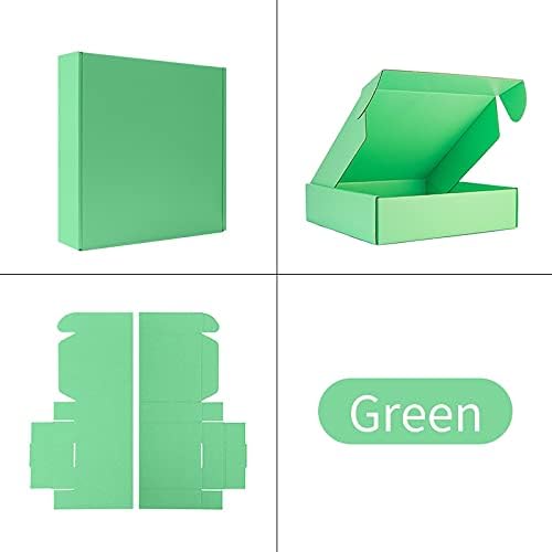 SHUKELE LPHZ914 5 бр./10 бр. Зелена подарък кутия, опаковка за перуки, Кутия за съхранение, Празнична парти, Плисирани