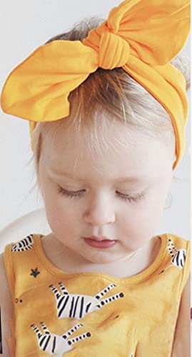 Kewl Модни Превръзка на главата с Бантиком за малки момичета, Превръзка на главата с Заячьими Уши (Оранжево-жълт)