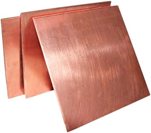 Меден лист метал YIWANGO 99,9% Cu Фолио Табела изпълним Добра проводимост Дебелина на медни листа (Размер: 100 mm