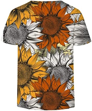 Блуза, Тениска за Жени Лято, Есента е Мека Удобно Облекло Памук с Къс Ръкав V Образно Деколте Графичен Обяд Топ