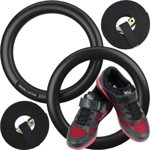 Гимнастически Халки Nordic Lifting в комплект с Обувки Venja Размер 12 - Черно и Червено