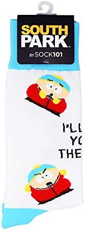 * Чорапи South Park Eric Cartman Kick You in the Nuts, официално лицензирани чорапи за екипажа Унисекс - Един размер