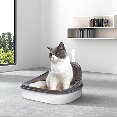 DHDM Гърне Тоалетка Тава За Боклук Полузакрытый Непроливающийся Grande Litter Коте На котешката тоалетна За Домашни