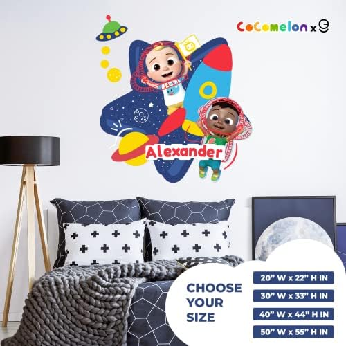 Стикер за стена с потребителско име Джей Джей и Коди КоКомелон за деца с множество шрифтове - Серия EGD X CoComelon