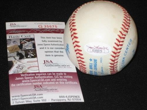 Индианците Рой Хюз Подписаха Автограф Истински Бейзболен топката Rawlings Oal Jsa Редки Бейзболни топки С Автографи