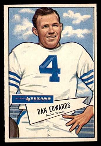 1952 Боуман Смолл 77 Дан Едуардс Далас Техасанс (Футболна карта) EX/MOUNT Texans Джорджия