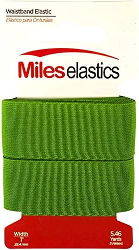 Еластичен колан Майлс с ластик 1 инч (25,4 мм) на 5,46 ярда (на 5 метра) -Розов | Еластичната тъкан от здрава тъкан