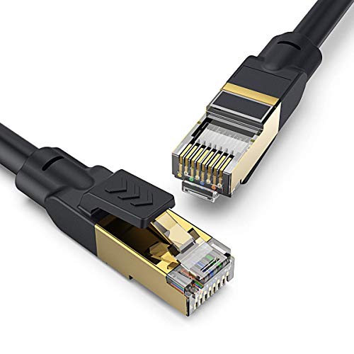 Ethernet кабел Cat 8, 5 метра, Тежкотоварни Ethernet кабел, Интернет-кабел, кабел за локална мрежа от Високоскоростни