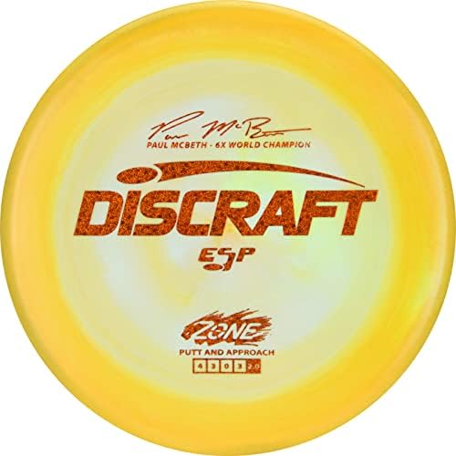 Диск за голф Discraft ESP Zone Paul McBeth 6X Signature Series Тегло 160-166 грама за удар и подход