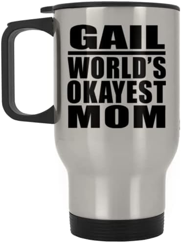 Дизайнсифи Гейл Най-Добрата Майка в света, Сребърен Пътна Чаша 14 грама, на Изолиран Чаша от Неръждаема Стомана,