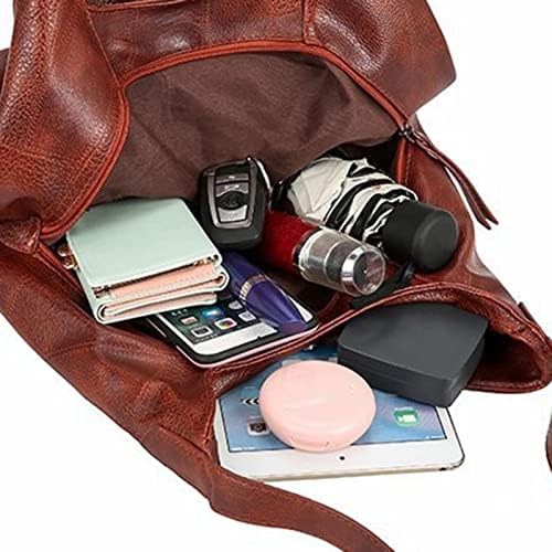 Дамски чанти-Скитник FVOWOH, Кожена чанта с Голям размер, богат на функции Модни Дамски Мека чанта През рамо, Пътни