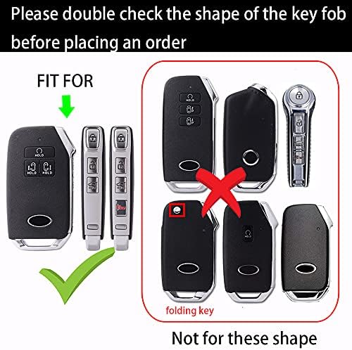 ontto за Kia Carnival Калъф-ключодържател TPU Smart Remote Case Soft Shell Key Здрав Държач за ключове (1 калъф