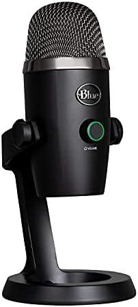 Син USB микрофон Yeti Nano Premium Черен цвят със слушалки и комплект поп-филтър (3 обекта)