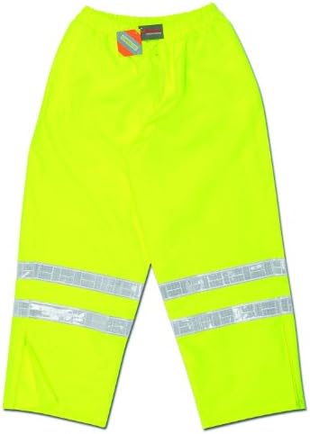 Панталони MCR Safety 598RPWL Клас E от дишащ полиестер / Полиуретан, с 2-Инчов Бял Светлоотразителен Винил материал,