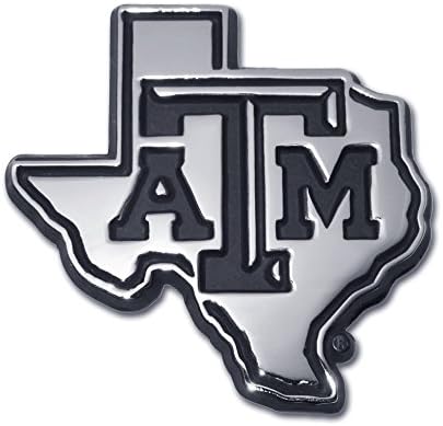 Электроплата Texas A & M (TX Shape Надпис) Емблемата на легкоатлетического автомобил от Премиум-клас Auto Truck