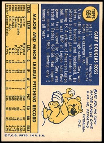 1970 Topps 694 Гари Рос Сан Диего Падрес (Бейзболна картичка), БИВШ Падрес