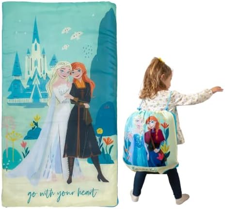 Комплект за сън Frozen 2 Детски, мека Лек комплект от 2 теми, 46 см (Д) х 26 см (W), (Официален лицензиран продукт