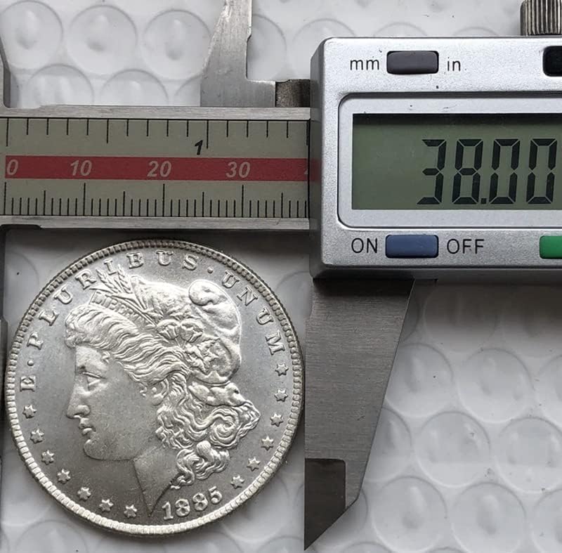 Американска Монета Морган Издание 1890 г., Сребърен Долар, Месинг със сребърно покритие Антикварни Чуждестранни