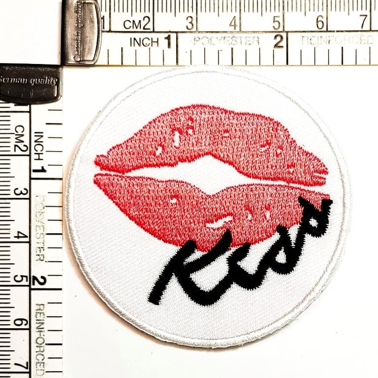 Kleenplus 2 бр.. Кръг Розова Целувка на Устните Карикатура Мода Кръпка Устните, Устата Червило Стикер Занаят Петна