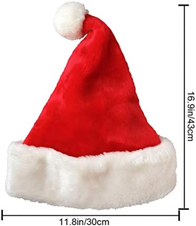 Коледна шапка за костюма KESYOO, 2 бр., мек плюшен шапка на Дядо Коледа, коледна утепленная