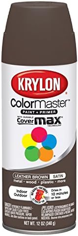 Спрей-боя Krylon Color Master, 12 унции (опаковка от 1 броя), Кафява Кожа