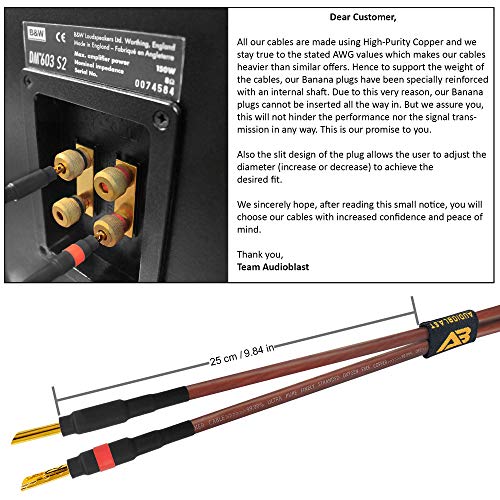 Audioblast HQ-SPK-AP2HD-12AWG - 10 метра – 2 на проводниците (99,99% OFC) Сверхгибкий Аудиофильский кабел за свързване