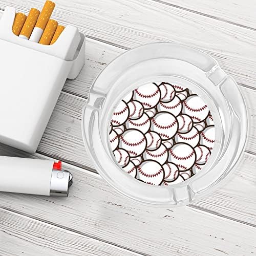 Стъклен Пепелник с Бейсбольным Модел за Цигари, Кръгли Пепелници за Домашния офис и Ресторанти
