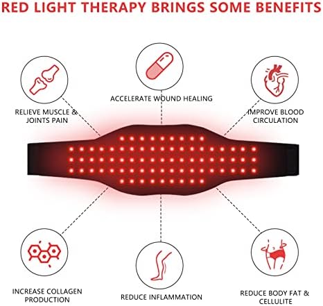 Колан за терапия с червена светлина Eksaiteam за облекчаване на болки в шията с 660-нм червена и на 850 нм Близкия