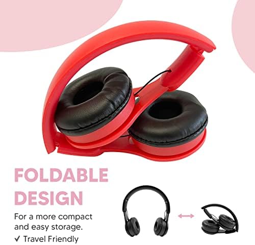 Сгъваеми слушалки в ушите Bulktech 08 за деца, юноши и малки деца с Регулируема лента за глава, 3.5мм жак, съвместим