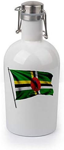ExpressItBest 64oz Growler - Флаг Доминики (Dominican) - Изобилие от възможности
