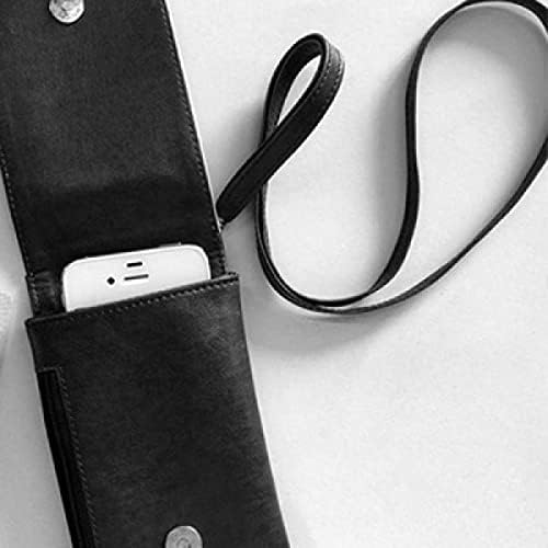 Японски Герой Hiragana М Телефона в Чантата си Портфейл Окачен Мобилен Калъф Черен Джоба
