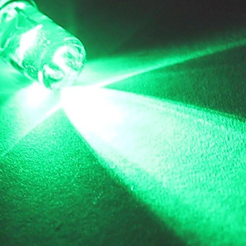 Aexit 200 Броя Диоди Зелен Светоизлучающий Диод 3 мм Прозрачен на Бронирани Дифузен Диоди Шоттки Led Лампа