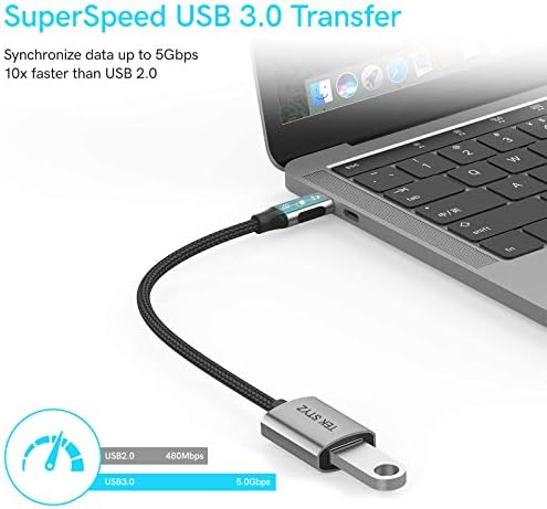 Адаптер Tek Styz USB-C USB 3.0 е обратно Съвместим с датчиците на LG Optimus GJ OTG Type-C/PD USB 3.0 за мъже и