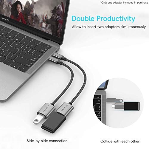 Адаптер Tek Styz USB-C USB 3.0 е обратно Съвместим с вашия преобразувател Bose QuietComfort OTG Type-C/PD Male USB