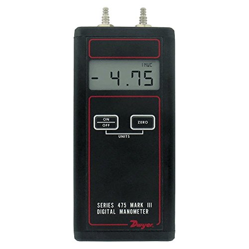 Ръчен цифров Манометър диференциално налягане Dwyer®, 475-1-FM, одобрен за употреба в FM-диапазон 0-20 w.c.
